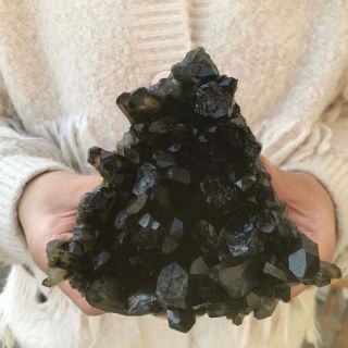 1.  76LB Natural smokey Quartz Cluster Crystal vug Mineral Specimen Healing A1002 2