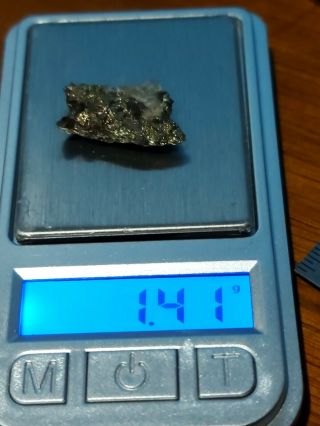 ➡➡1.  41gm High Yield Canadian Gold Nugget In Quartz W/ Cobalt,  Pyrite Mine Sample