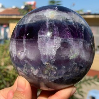 2.  95lb Natural Iridescence Fluorite Crysta Ball Sphere Healing