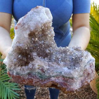 Spectacular Big 8 Inch Smoky Quartz Crystals With Goethite Inclusions