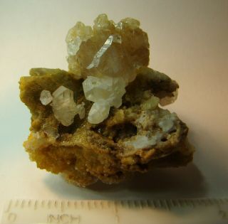 Cerussite On Smithsonite Miniature From Tsumeb Mine,  Namibia