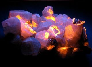 8.  4lbs Bright Fluorescence Calcite From Leiping Mine Hunan,  China