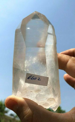 Impressive 4 2/3 " Et Natural Lemurian Crystal Quartz From Brazil