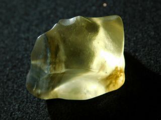 A Rare and 100 Natural Smoky Libyan Desert Glass From Egypt 13.  6gr 2