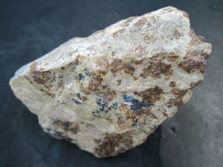 Axinite (non - fl. ) with Native Lead and Willemite,  Franklin,  NJ 2