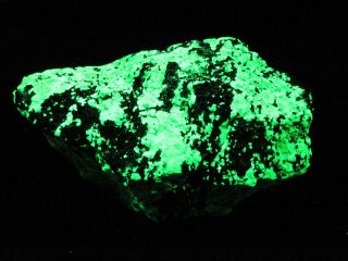 Fluorescent Daylight Green Willemite & Franklinite,  Franklin,  Nj 6