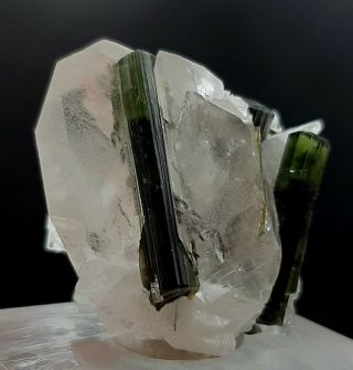143 cts beautifull green cape tourmaline crystals with quartz from staknala 2