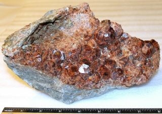 Large Rough Hessonite Garnet Crystal Cluster Mineral Eden Mills Vt 9 " X 5 " X 3 "