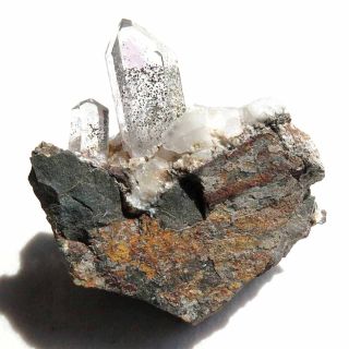 Brandberg Harlequin Quartz and Calcite on Matrix Namibia BR163 2