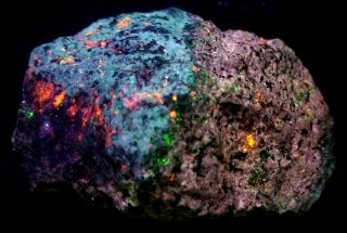 Franklin Nj Fluorescent Mineral - Blue Microlcline With Pink Feldspar
