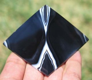 60mm 4.  8oz Black Agate Crystal Carving Art Pyramid Gift