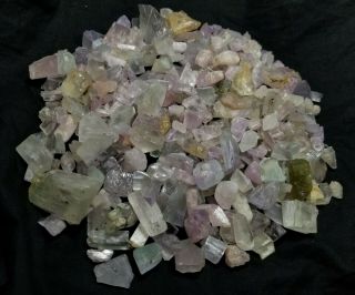 Rough Kunzite Crystals 820 Grams Trimmed Slices From Afghanistan
