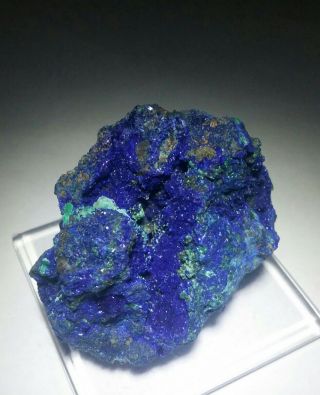 - Blue Azurite Crystals On Green Malachite Matrix,  Mine China