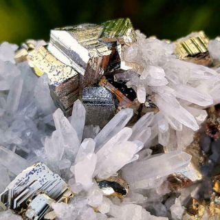 Spectacular 4 3/4 Inch Quartz Crystals With Pyrite Combination