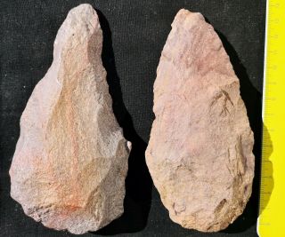 2 Quartzite Paleolithic Bifaces - Ténéré - Niger - Termit