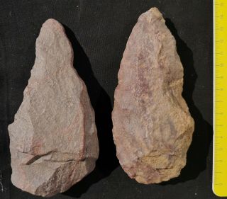 2 Quartzite Paleolithic Bifaces - Ténéré - Niger - Termit 2