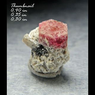 Red Beryl Bixbite On Garnet Pseudomorph Thomas Range Minerals Crystal - Min