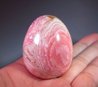 44mm (1.  75 ") Pink Rhodochrosite Crystal Gemstone Egg Sphere From Argentina 9535