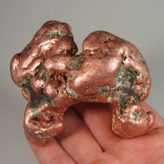 3.  8 " Native Copper Nugget - Keweenaw Peninsula,  Michigan - 1.  4 Lbs.