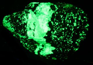 Green Willemite Vein Fluorescent Mineral,  Franklin,  Nj