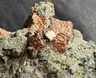 49g Silver & Copper Halfbreed In Green Matrix - Seneca Mine,  Keweenaw,  Michigan 2
