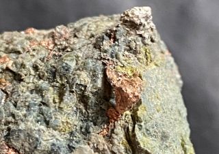 49g Silver & Copper Halfbreed In Green Matrix - Seneca Mine,  Keweenaw,  Michigan 3