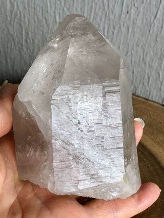 Quartz Crystal with Multiple Record Keepers Rainbows Too - Pakistan 448 grams 2