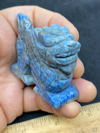 Lovely Carved Lapis Lazuli Gemstone Dragon - 86.  2 Grams - Vintage Estate Find
