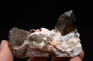 97g Natural Spessartine - Garnet Orthoclase Crystal Rare Mineral Specimen China