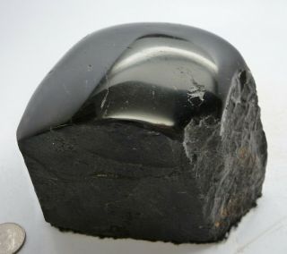 Black Tourmaline Crystal Dome Polished Specimen Brazil 2 Lbs 3.  9oz