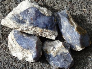 Mw: PURPLE CHALCEDONY - Valley of Fire,  Nevada - 2.  2lbs Rough 2