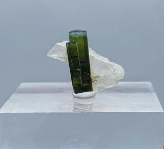 Terminated Tourmaline Crystal With Quartz