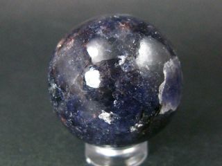 Rare 1.  3 " Iolite Cordierite Sphere From Tanzania - 232 Carats