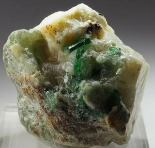 Fully Terminated Gemmy Green Emerald Beryl On Matrix,  Swat Mine,  Pakistan