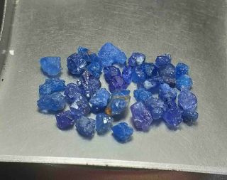 7.  4ct Rare Color Never Seen Before Neon Cobalt Blue Spinel Crystals Specimen