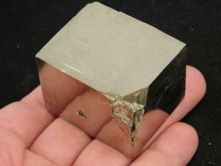 A Big and 100 Natural Cubic OBLONG Pyrite Crystal CUBE From Spain 297gr 2