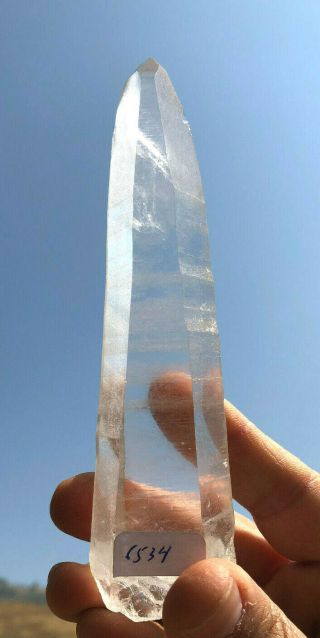 5 1/3 " Natural Colorless Lemurian Crystal Quartz Point From Brazil