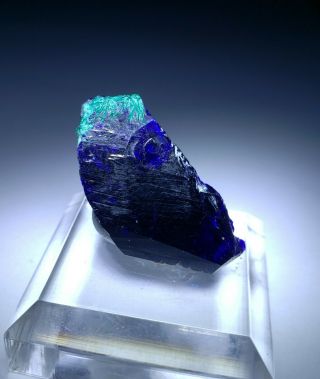 Neat - Green Malachite On Deep Blue Azurite Crystal,  Milpillas Mine Mexico