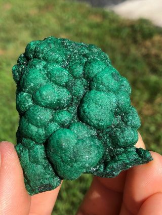 Sparkly Green Botryoidal Malachite Crystal Natural Specimem Congo,  Africa