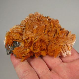 3.  4 " Barite W/ Cerussite,  Galena Crystal Cluster - Morocco