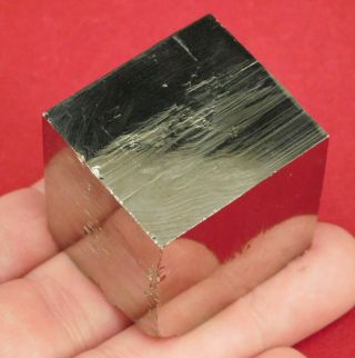 A Big And 100 Natural Cubic Shaped Pyrite Crystal Cube From Spain 228gr