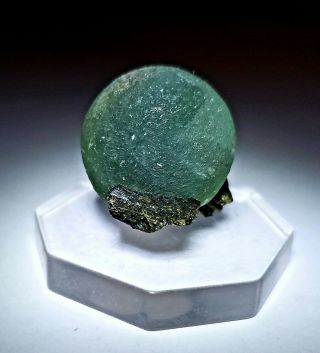 - Green Prehnite Crystal Ball On Epidote Matrix,  Tn Mine Mali