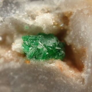 Variscite Green Crystals On Quartz Rare Loc Ribeirão Cascalheira,  Brazil