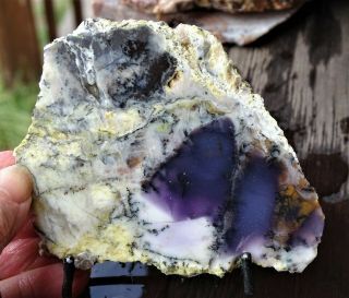Gemmy Amethyst Sage Butt End.  3.  7 X 3.  5 X.  76 -.  18 Should Get Some Gorgeous Cabs