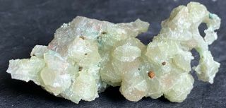Native Copper On Green Prehnite Crystals 14g - Iroquois Mine,  Keweenaw,  Michigan