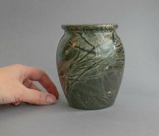 Lovely Vintage/antique Large Cornish Serpentine Stone Vase Veins - 5 " High