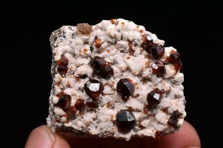 21g Natural Spessartine - Garnet Orthoclase Crystal Rare Mineral Specimen China