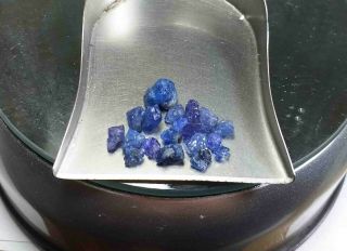 10.  5ct Rare Color Never Seen Before Neon Cobalt Blue Spinel Crystals Specimen