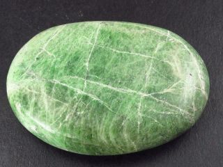 Chrome Diopside Tumbled Stone From Russia - 56 Grams - 2.  1 "