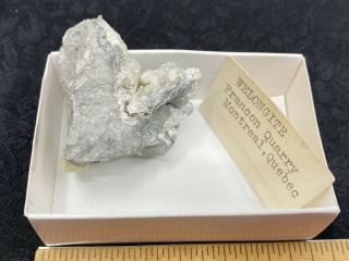 Lovely Weloganite Mineral Specimen in Cardboard Box - Estate Find 2